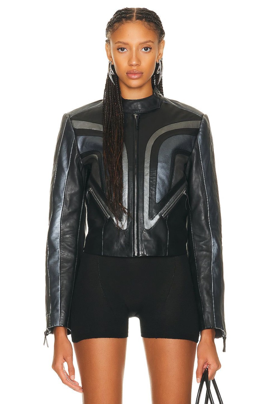 Women Miaou Jackets & Coats | Sophie Leather Jacket Black