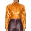 Women Zeynep Arcay Jackets & Coats | Leather Shirt Amber