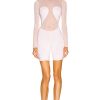 Women ALAÏA Jumpsuits & Rompers | Second Skin Biker Short Romper Blanc