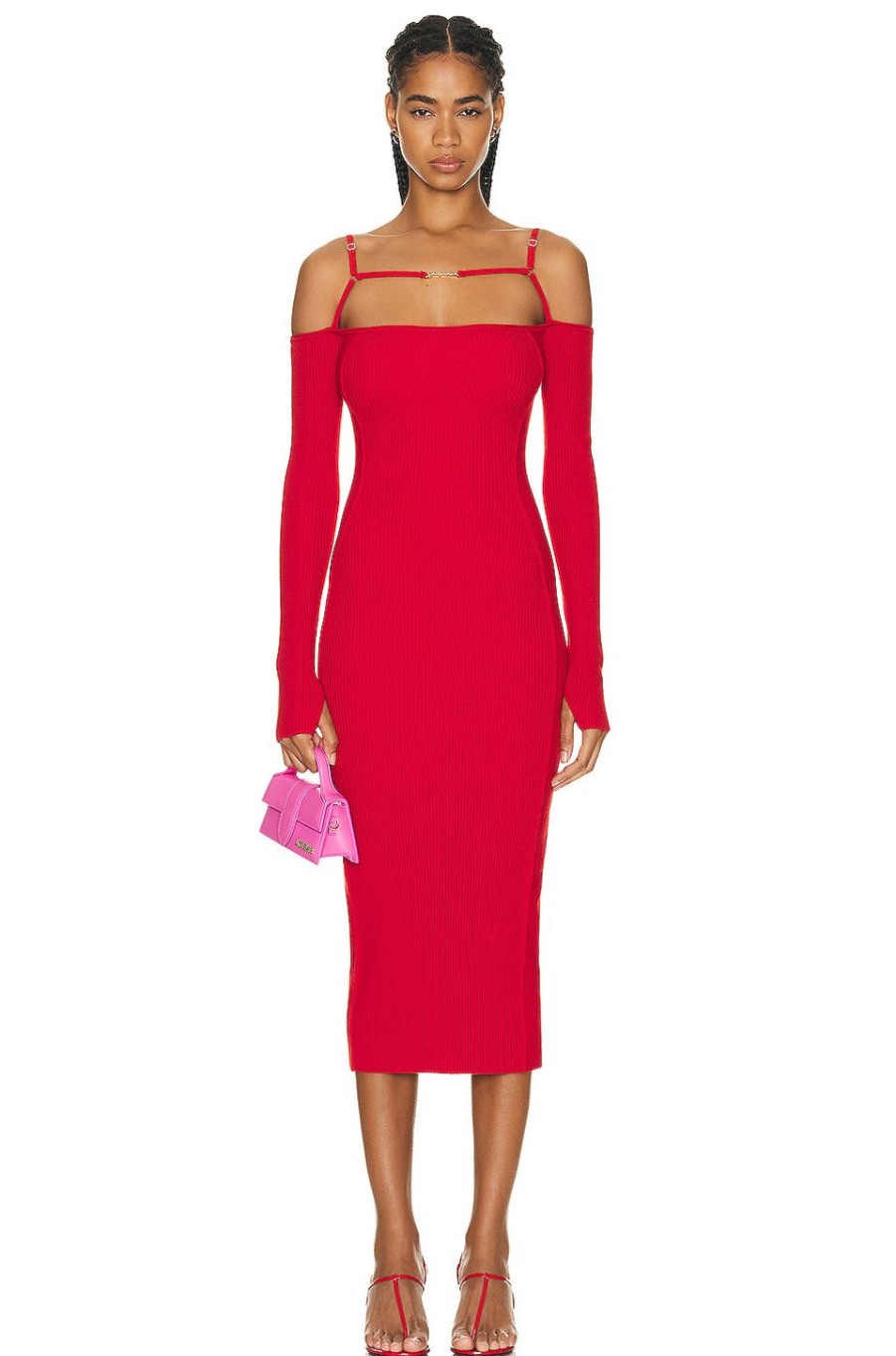 Women JACQUEMUS Dresses | La Robe Sierra Dress Red