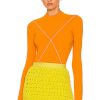 Women Bottega Veneta Sweaters & Knits | Technoskin Elastic Sweater Tangerine