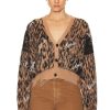 Women Amiri Sweaters & Knits | Cheetah Cardigan Brown