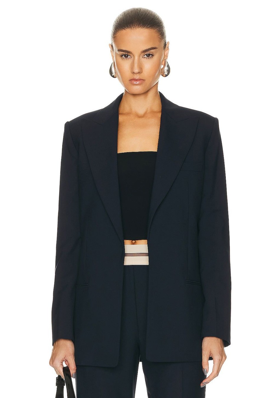 Women Helmut Lang Jackets & Coats | Tailored Blazer Navy