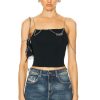 Women Diesel Tops | Chain Tank Top Black