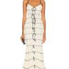 Women Mirror Palais Dresses | Ruffle Tunnel Gown Creme