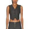 Women Stella McCartney Jackets & Coats | Cropped Vest Charcoal