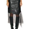 Women Helmut Lang Skirts | Leather Lace Skirt Black