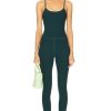 Women Beyond Yoga Jumpsuits & Rompers | Spacedye Uplevel Midi Jumpsuit Midnight Green Heather