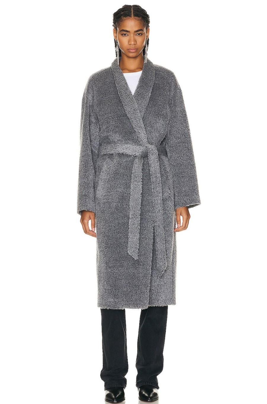 Women Isabel Marant Jackets & Coats | Caliste Furry Coat Grey