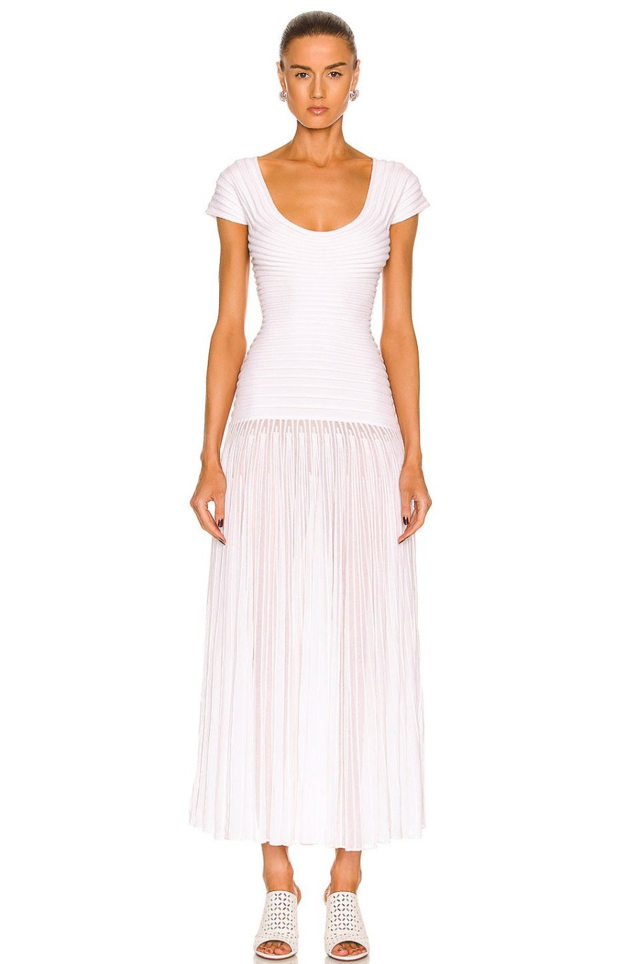 Women ALAÏA Dresses | Show Dress Blanc