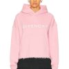 Women Givenchy Sweaters & Knits | Cropped Hoodie Sweatshirt Flamingo