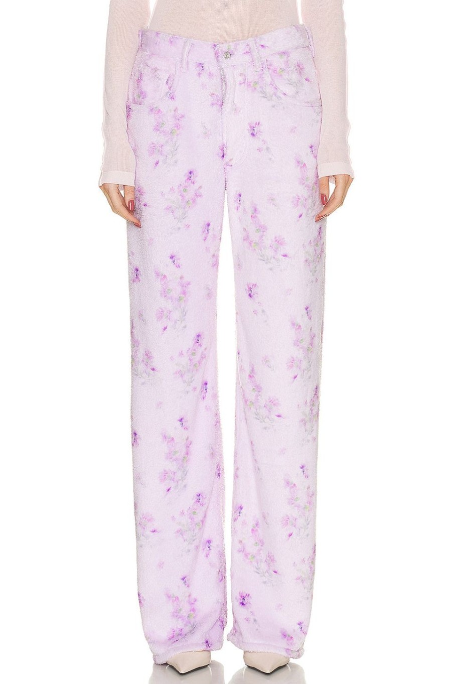 Women Acne Studios Pants | Printed Trouser Orchid Purple