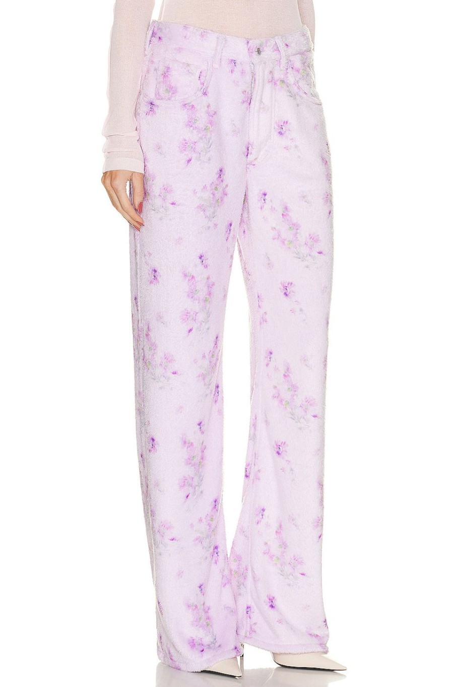 Women Acne Studios Pants | Printed Trouser Orchid Purple