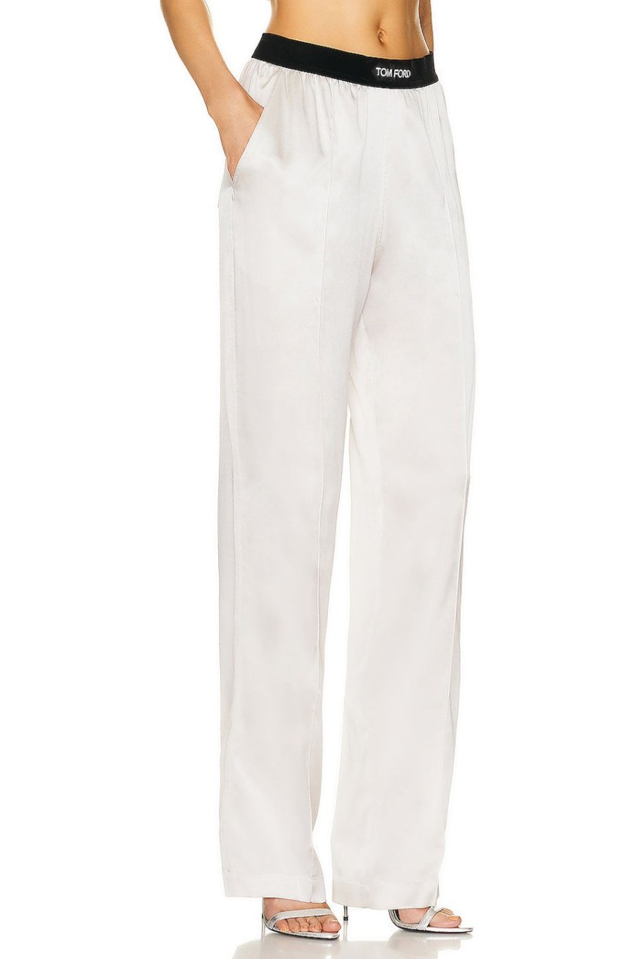 Women TOM FORD Pants | Silk Pj Pant Platinum