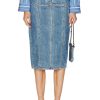 Women JACQUEMUS Skirts | La Jupe De Nimes Criollo Skirt Light Blue & Tabac