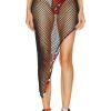 Women Emilio Pucci Skirts | Fishnet Asymmetrical Skirt Nero