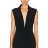 Women Norma Kamali Jackets & Coats | Sleeveless Single Breasted Jacket Black