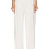 Women Norma Kamali Pants | Tapered Pleated Trouser Bone