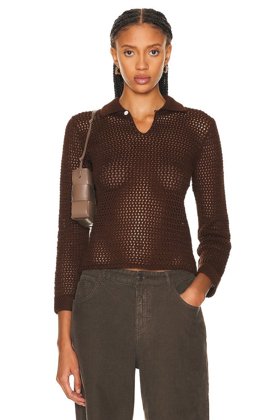 Women BODE Sweaters & Knits | Willows Pullover Sweater Brown