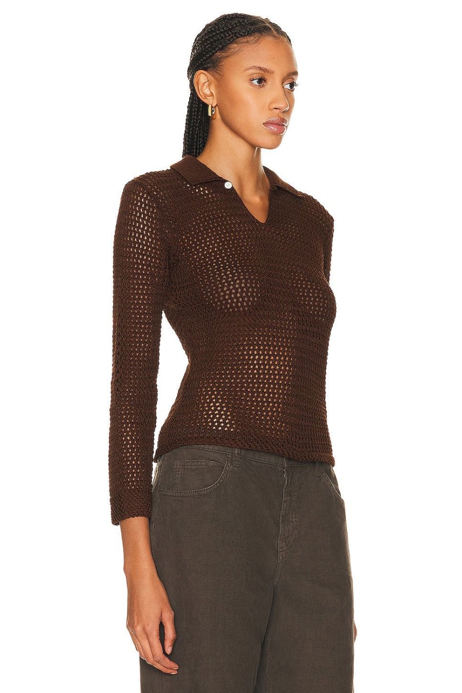 Women BODE Sweaters & Knits | Willows Pullover Sweater Brown