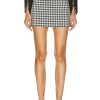 Women Roberto Cavalli Skirts | Stretch Mini Skirt Black & White