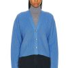 Women Guest In Residence Sweaters & Knits | Everyweek Rib Cardigan Dawn Blue