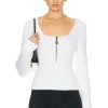 Women TOM FORD Sweaters & Knits | Square Neck Zipped Top Chalk