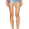 Women THE ATTICO Skirts | Sequin Mini Skirt Opalescent