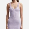 Women T By Alexander Wang Dresses | Smocked Tank Dress Purple