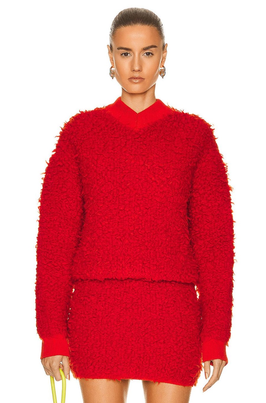 Women Bottega Veneta Sweaters & Knits | Fleece Pullover Sweater Burst