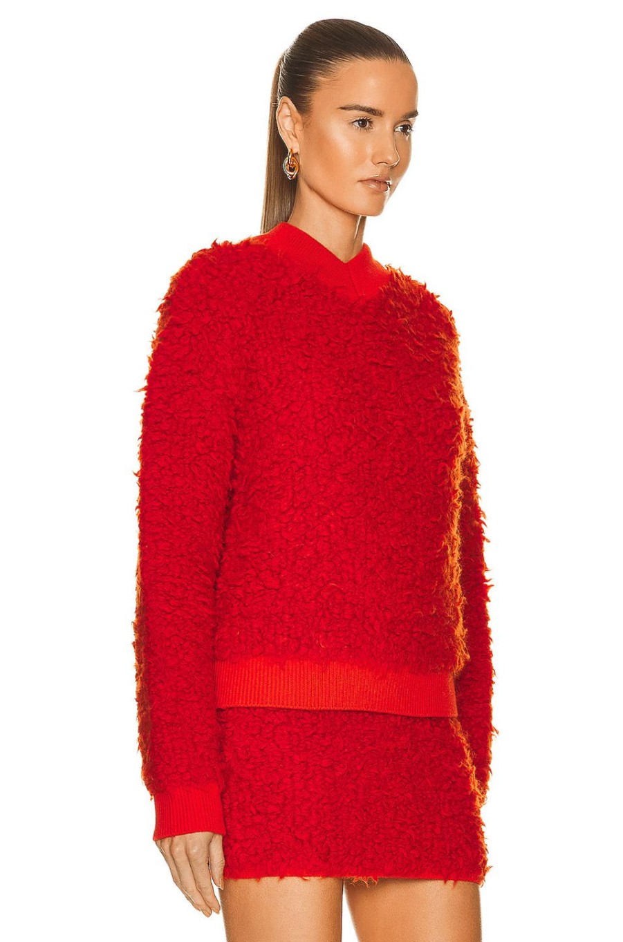 Women Bottega Veneta Sweaters & Knits | Fleece Pullover Sweater Burst