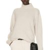 Women The Elder Statesman Sweaters & Knits | Relaxed Turtleneck Sweater White