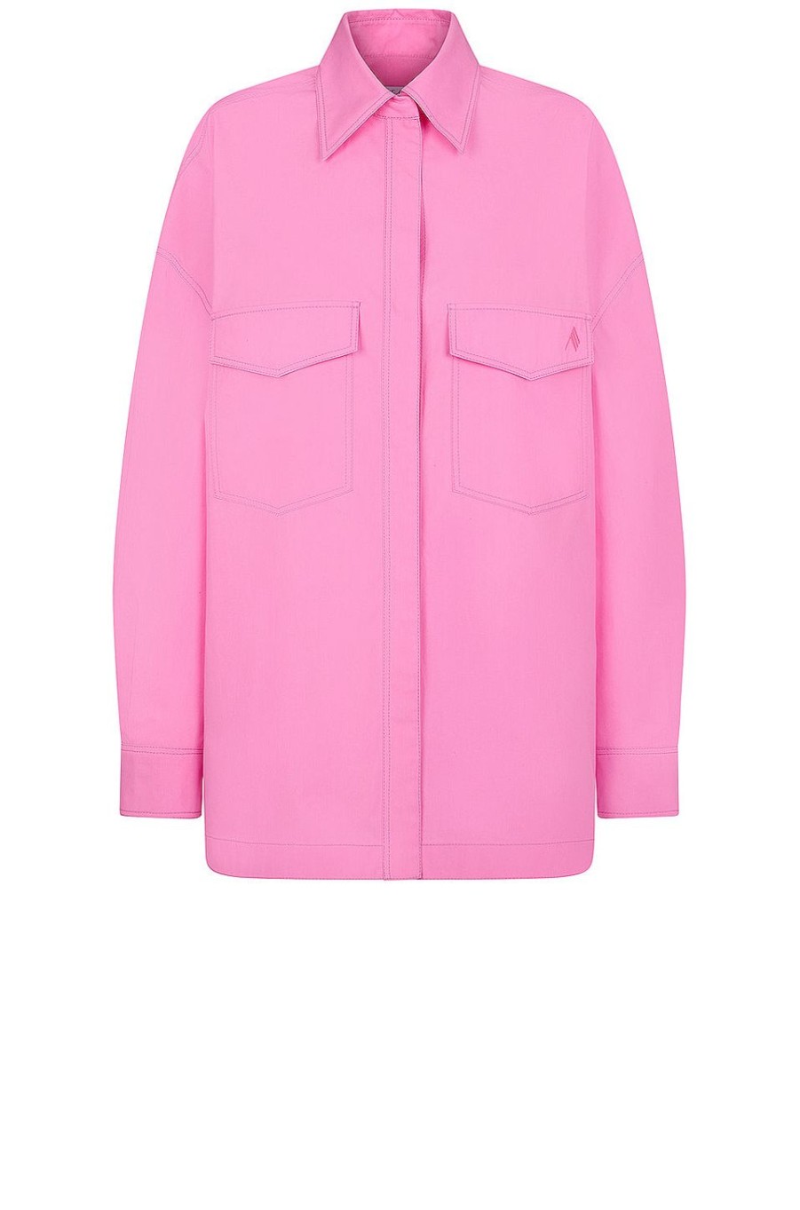 Women THE ATTICO Jackets & Coats | Short Coat Shirt Neon Pinki