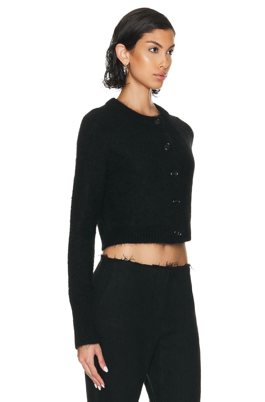 Women Acne Studios Sweaters & Knits | Knit Cardigan Black