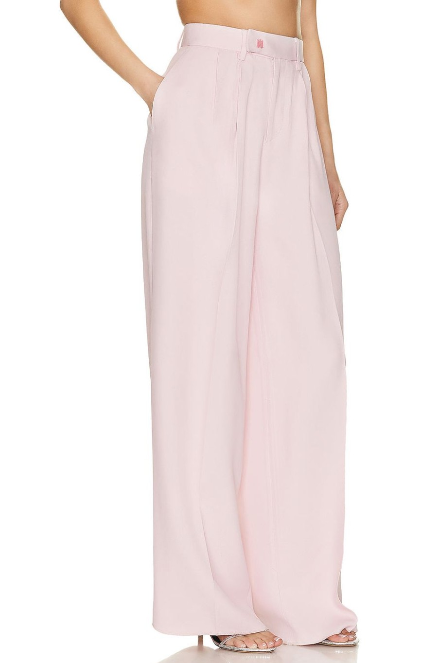 Women Amiri Pants | Double Pleated Trouser Pink