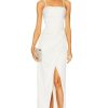 Women PatBO Dresses | Draped Maxi Dress Ivory