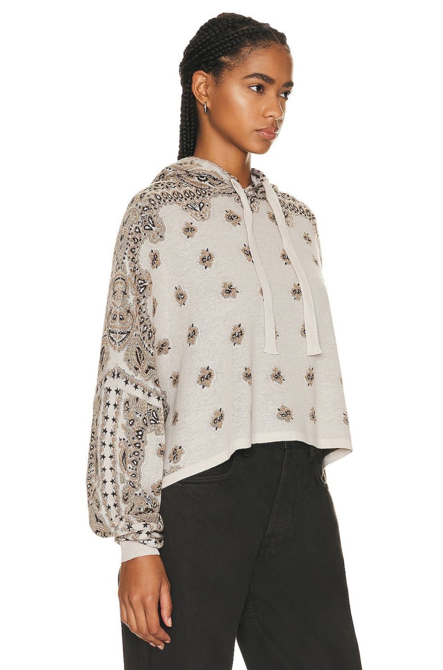 Women Amiri Sweaters & Knits | Bandana Hoodie White